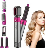 5 in 1 Hair Dryer Hot Comb Set Curling Iron Hair Straightener