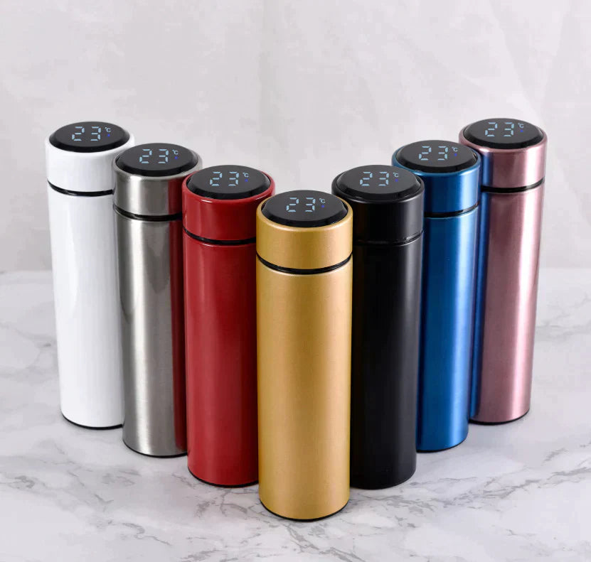 Temperature Display Indicator Insulated Stainless Steel Hot & Cold Flask Bottle